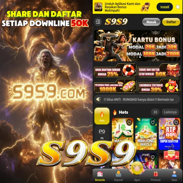S9S9 Bonus Member Baru 100%